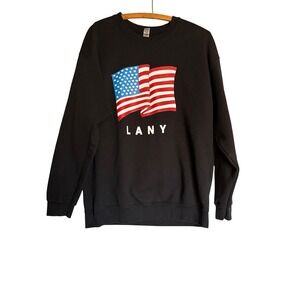LANY United States of Heartbreak crewneck Sweatshirt Womens L USA Casual Comfort